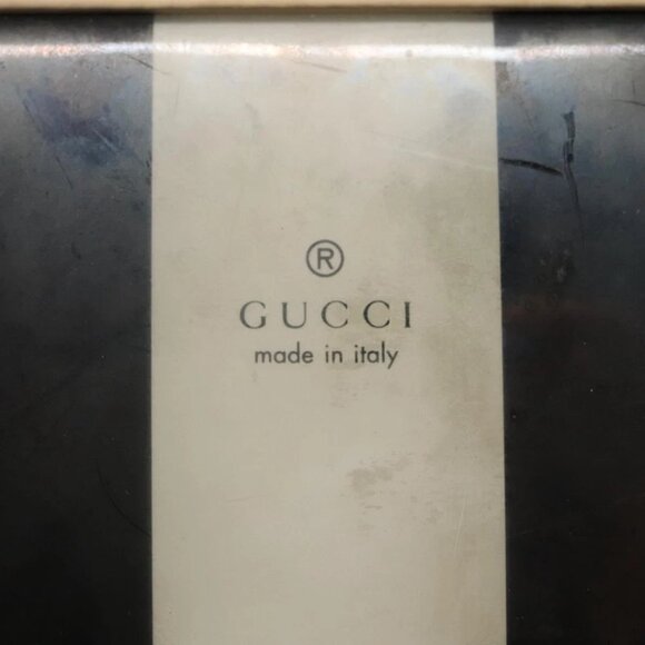 GUCCI Sherry Line Hand Bag Canvas White Black Auth ep7988 - Picture 4 of 15